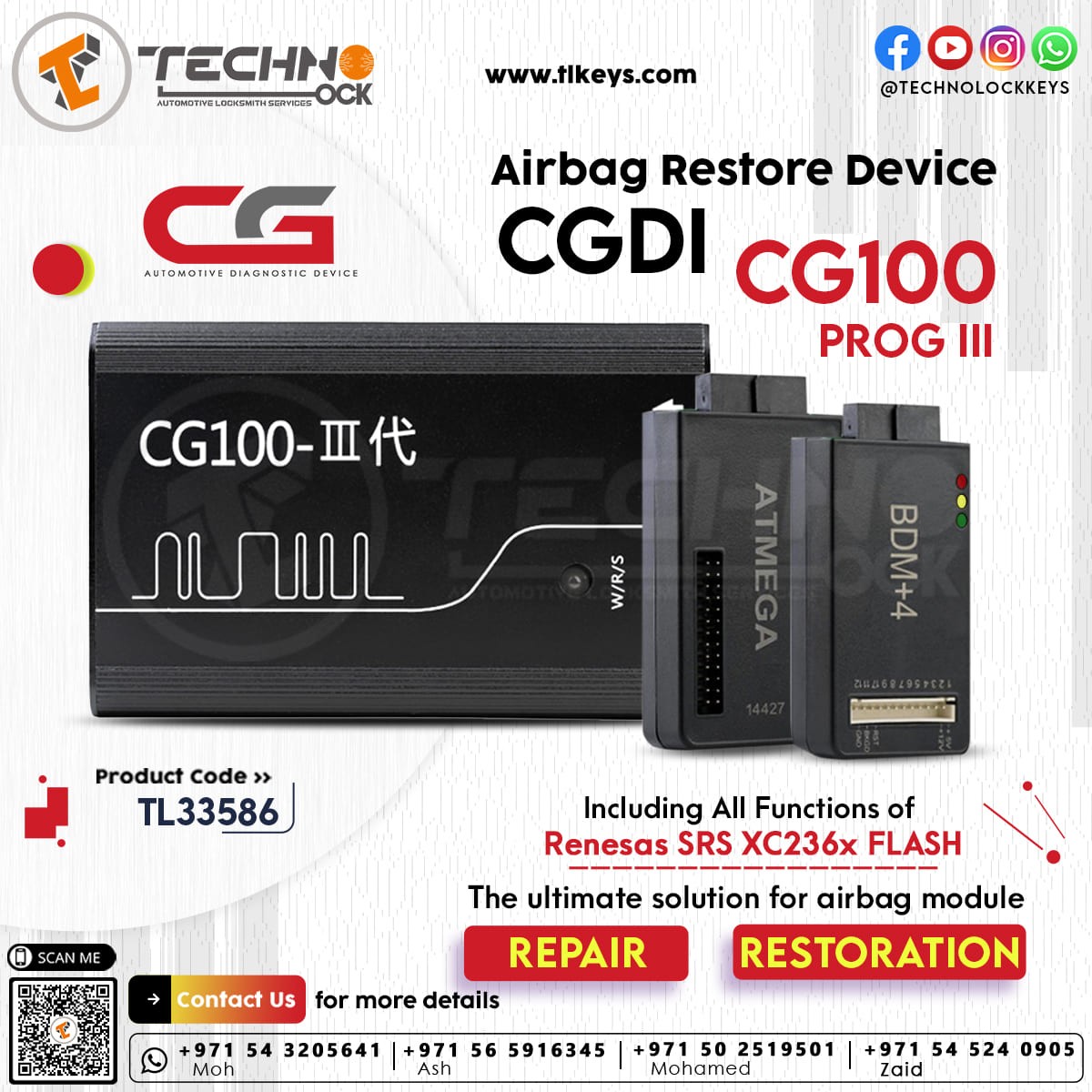 CGDI CG100 Device Full Version Read / Write / Repair - Airbag Restore