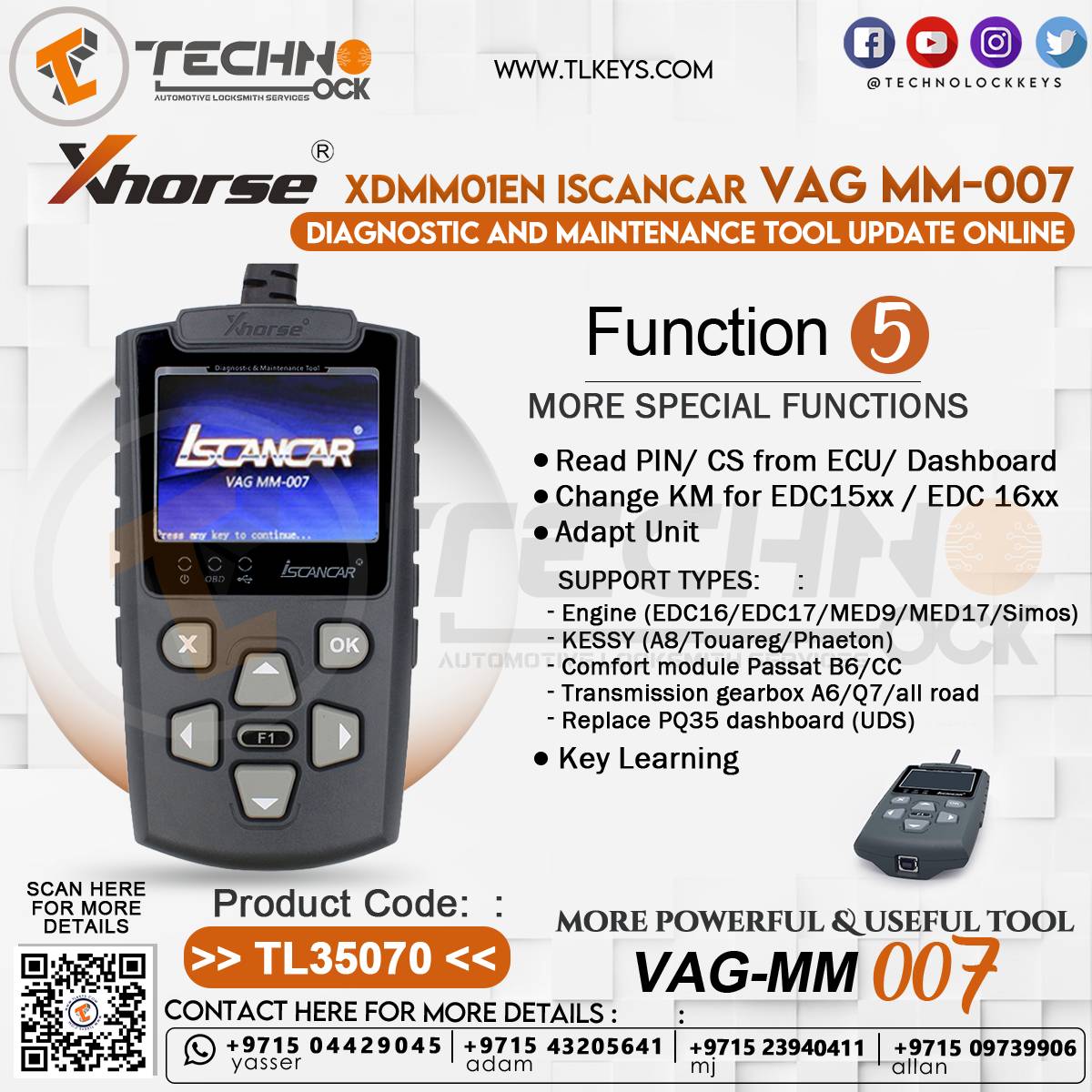  Iscancar VAG-MM007 more special functions