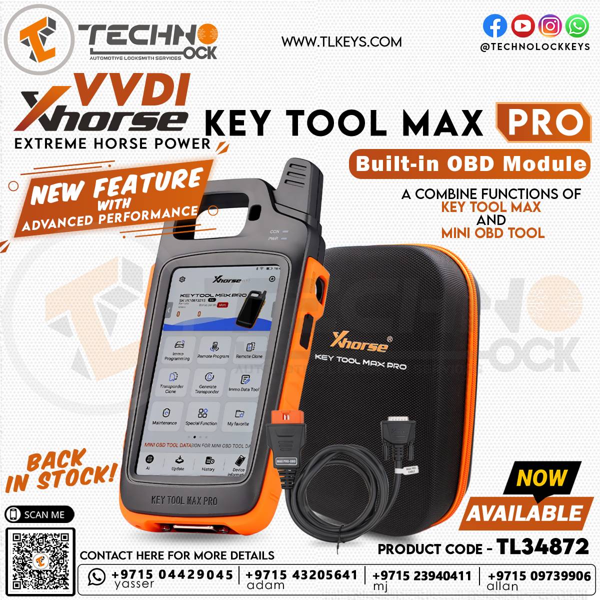  an OBD cable that allows programming directly through Key Tool Max Pro instead of requiring a separate programmer 
