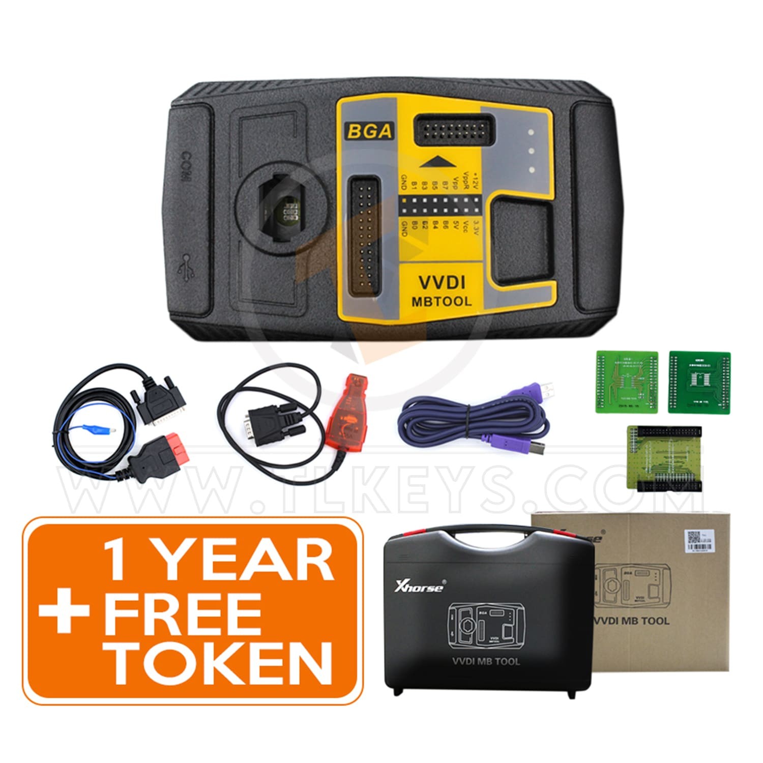 Xhorse Mercedes paquet VVDI MB BGA outil programmeur clé avec 1 an outils de diagnostic de programmation clé