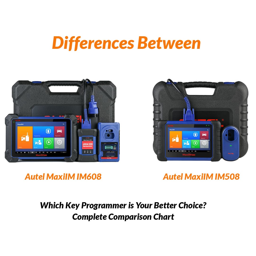 Differences Between Autel MaxiIM Autel IM608 pro & MaxiIM Autel IM508, Comparing In Details