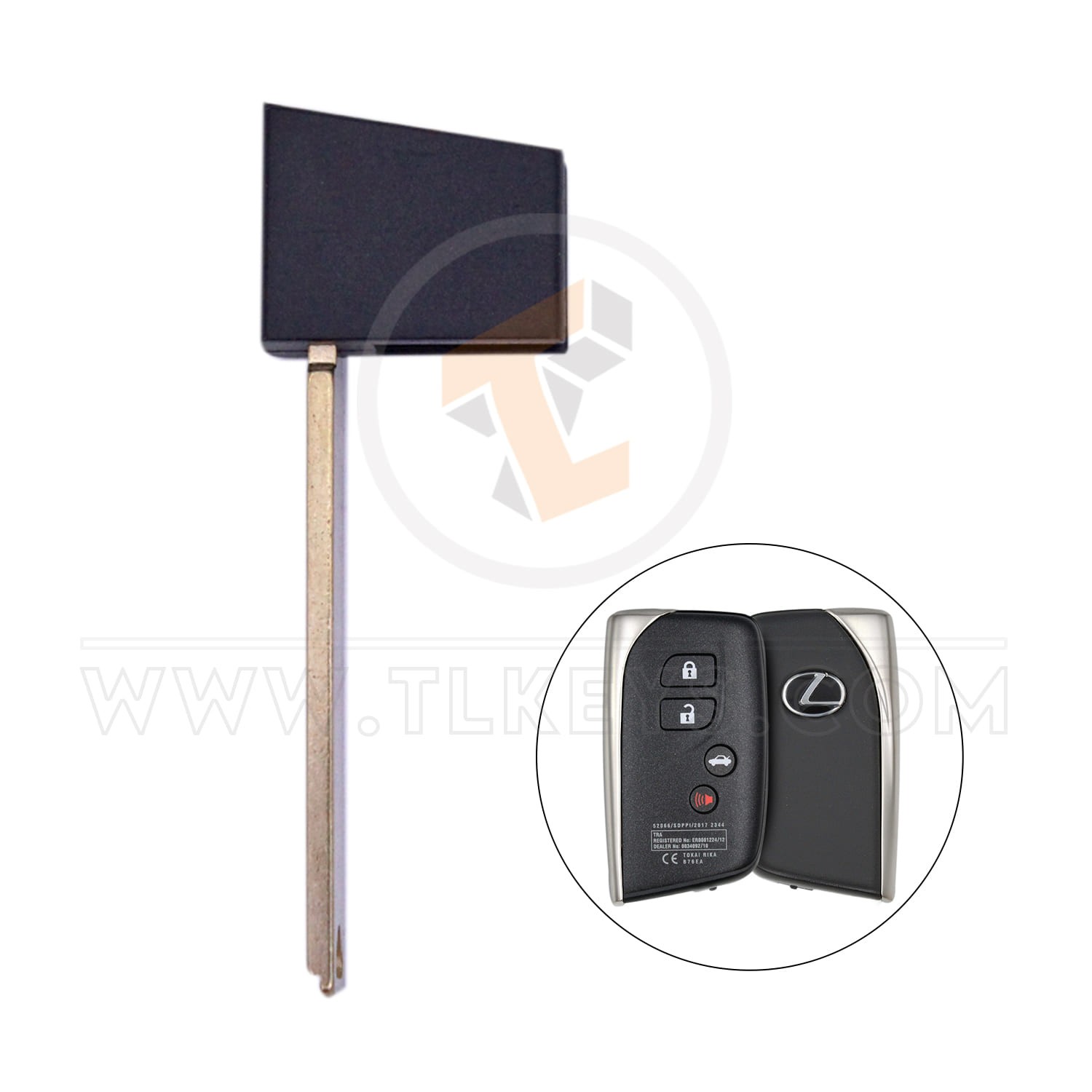 Lexus LS460 2014 Emergency Smart Remote Key Blade Emergency Keys