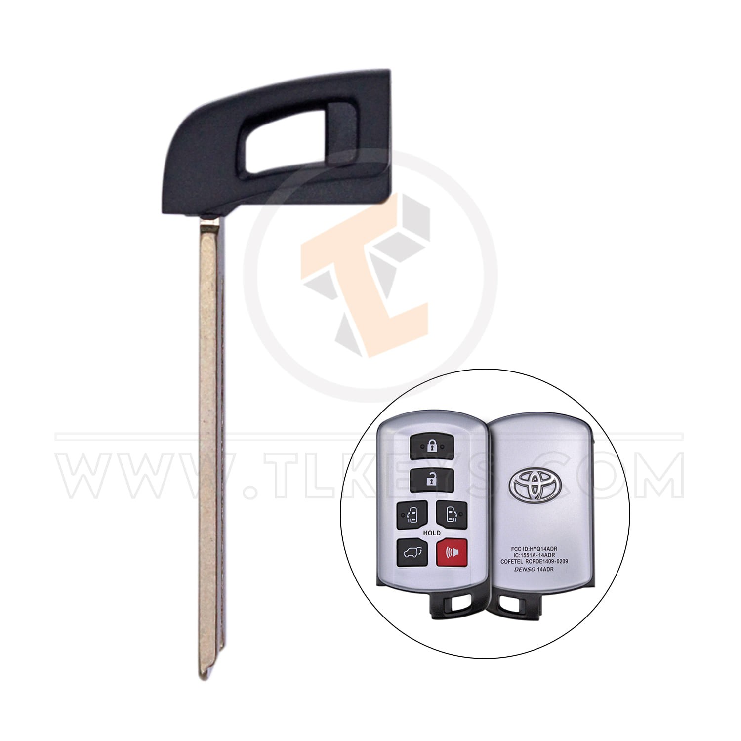 Toyota Sienna Emergency Key - 1 Side Emergency Keys