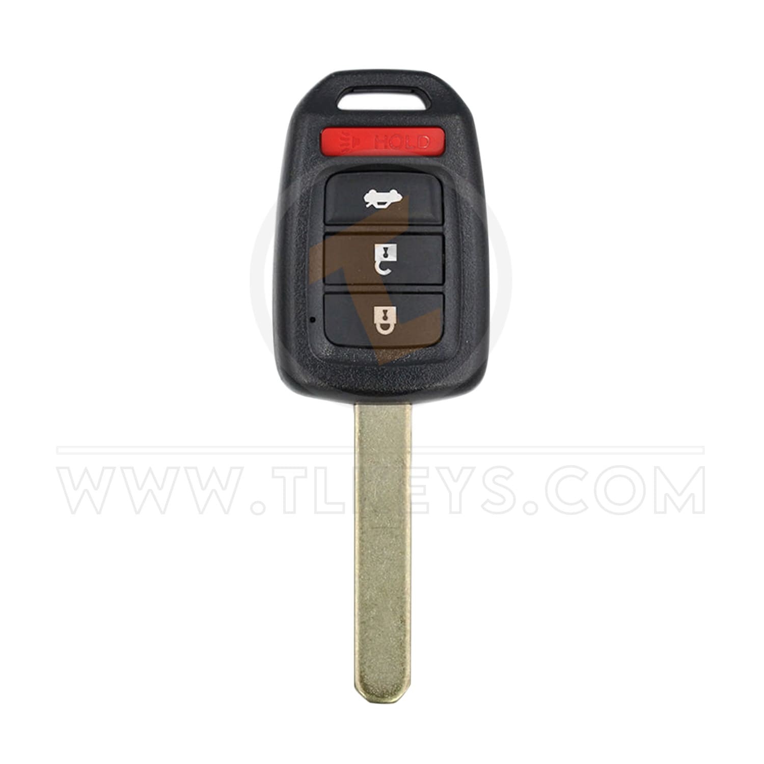 Honda Civic 2012-2015 Head Key Remote Shell 4 Buttons Panic Button Yes