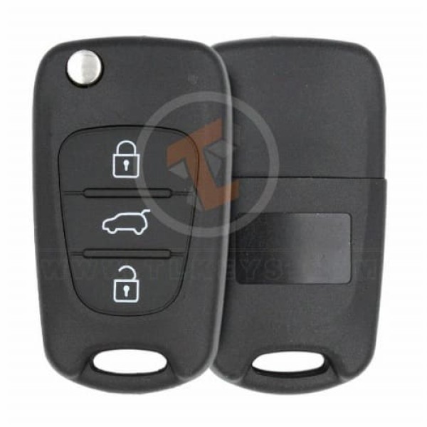 hyundai 2010 2013 flip key remote shell 3 buttons flat groove laser blade main 24066 - thumbnail