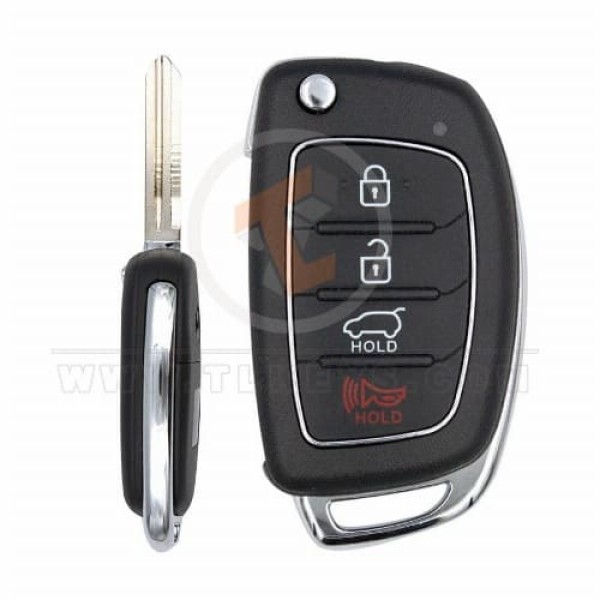 hyundai 2014 2019 flip key remote shell 4 buttons normal blade main 34169 - thumbnail