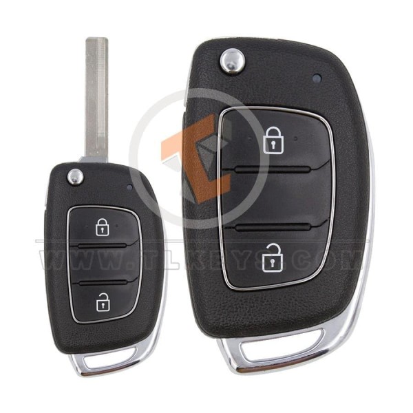 hyundai flip key remote shell 2buttons left cutting laser blade aftermarket 34895 main - thumbnail