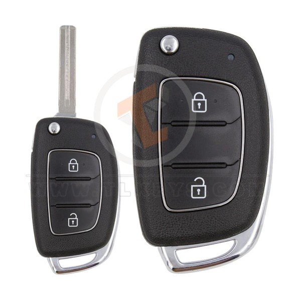 hyundai flip key remote shell 2buttons with laser blade aftermarket 34894 main - thumbnail