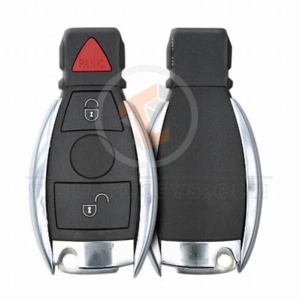 mercedes benz 2007 2018 bga chrome key remote shell 2+1 button main 33324 - thumbnail