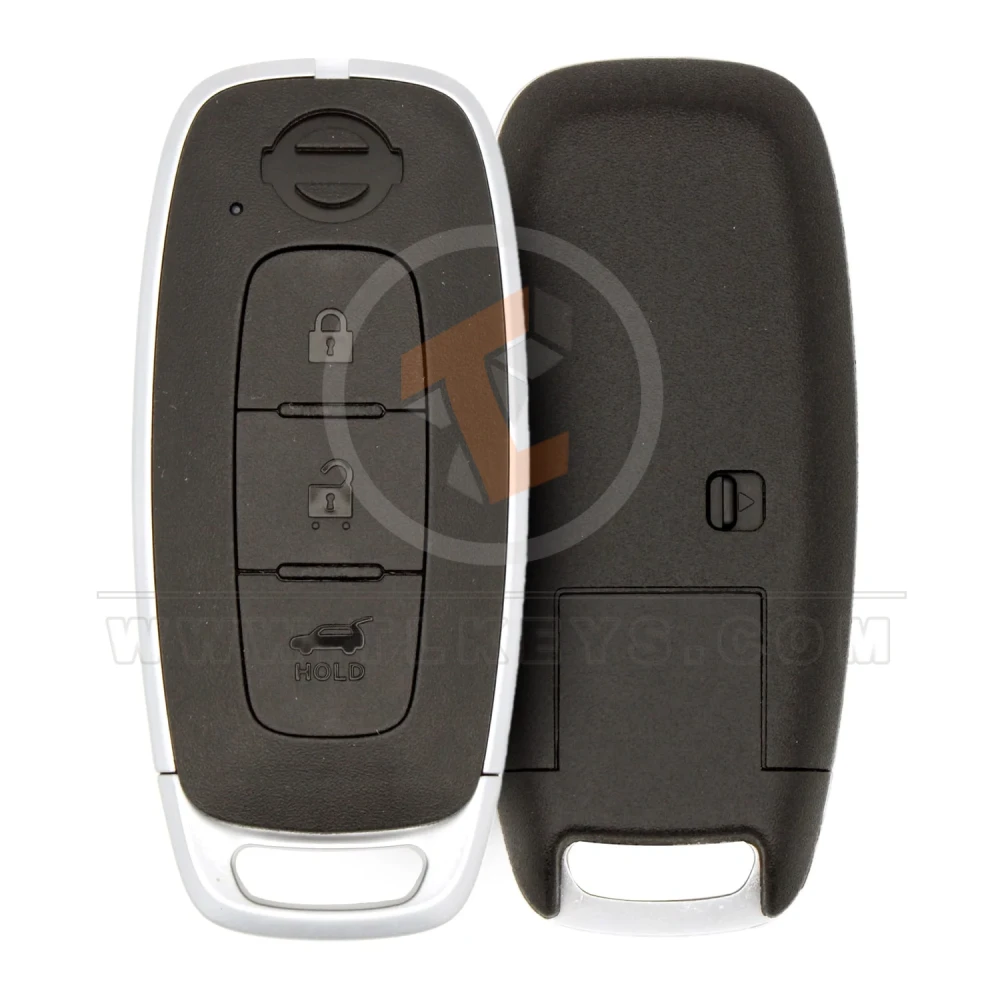 Ontto Cover Portachiavi In TPU Per Nissan Ariya, Rogue, Pathfinder, Kicks, X-Trail, Versa - Telecomando Smart A 3 Pulsanti, Rosso Con Bordo Dorato, Antigraffio