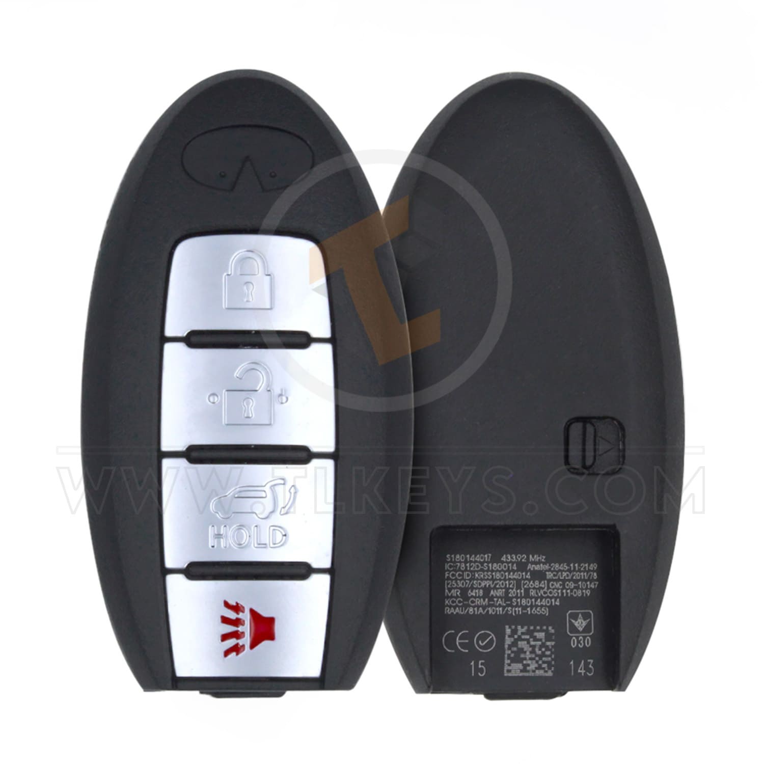 Infiniti QX56 2008-2010 Smart Key Remote Shell 4 Buttons Buttons 4