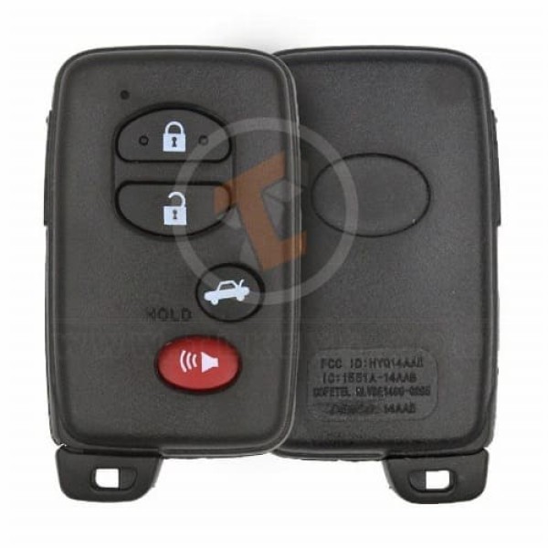 Toyota Sedan 2007-2016 Smart Remote Shell 4 button Aftermark Buttons 2