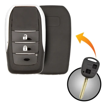 Modified Toyota 2003 2009 Flip Key Remote Shell 2 Buttons Toy43 Blade