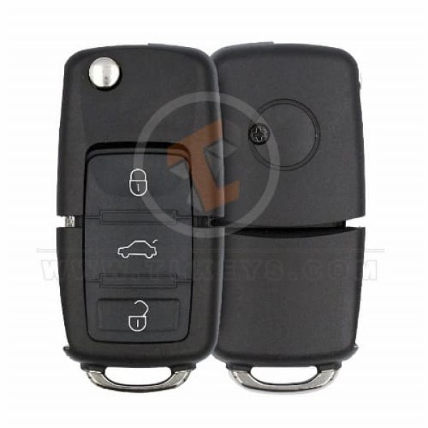 Volkswagen 2003-2011 Flip Key Remote Shell 3 Buttons Buttons 2