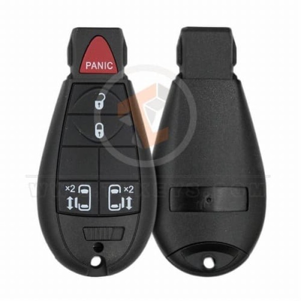 Chrysler Dodge Jeep 2007-2014 Coque de clé Fobik 5 boutons Type à distance FBS4