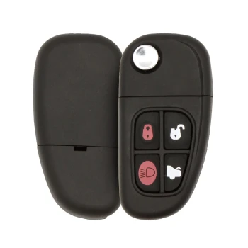 Jaguar 2001 2008 Flip Remote Key Shell 4 Boutons Marque du marché secondaire