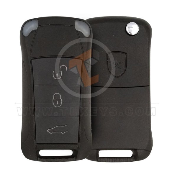 porsche cayenne 2011 flip key shell aftermarket main 34607 - thumbnail