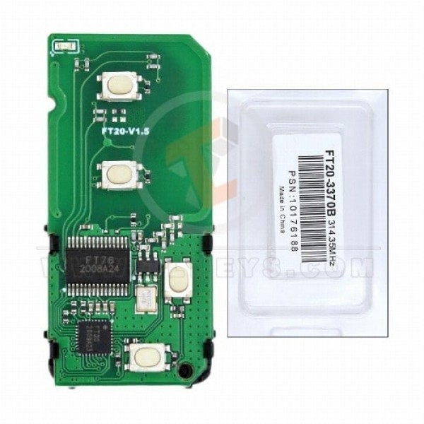 Lonsdor Toyota Lexus 2009-2013 Smart Board 4 Buttons 314 MHz PCB 3370B Buttons 4