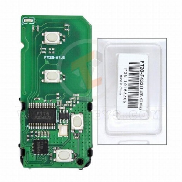 Lonsdor Smart Board für Toyota Prado 2010–2015, 4 Tasten, 433 MHz, PCB, F433D, Tasten 4