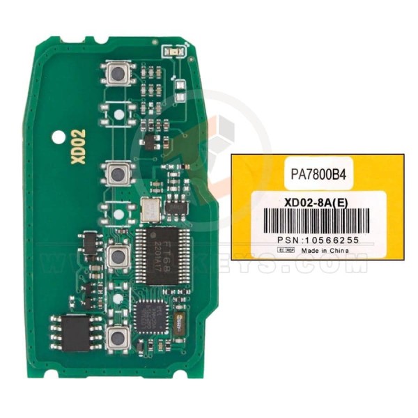 Lonsdor Hyundai Kia Smart Key Board 4 Buttons 8A Chip XD02-PA7800B Status Aftermarket