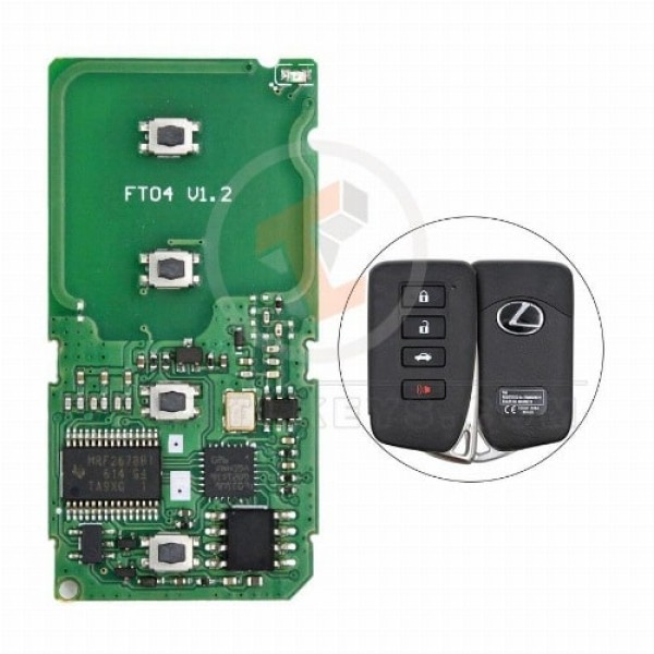 Lonsdor Toyota Lexus ES GS 2014-2018 Smart Key Board 4 Buttons 433MHz Transponder Chip ID 8A