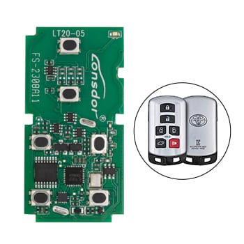 Lonsdor LT20-05 Toyota Sienna 2011–2019 Smart Remote Key PCB 6 Tasten