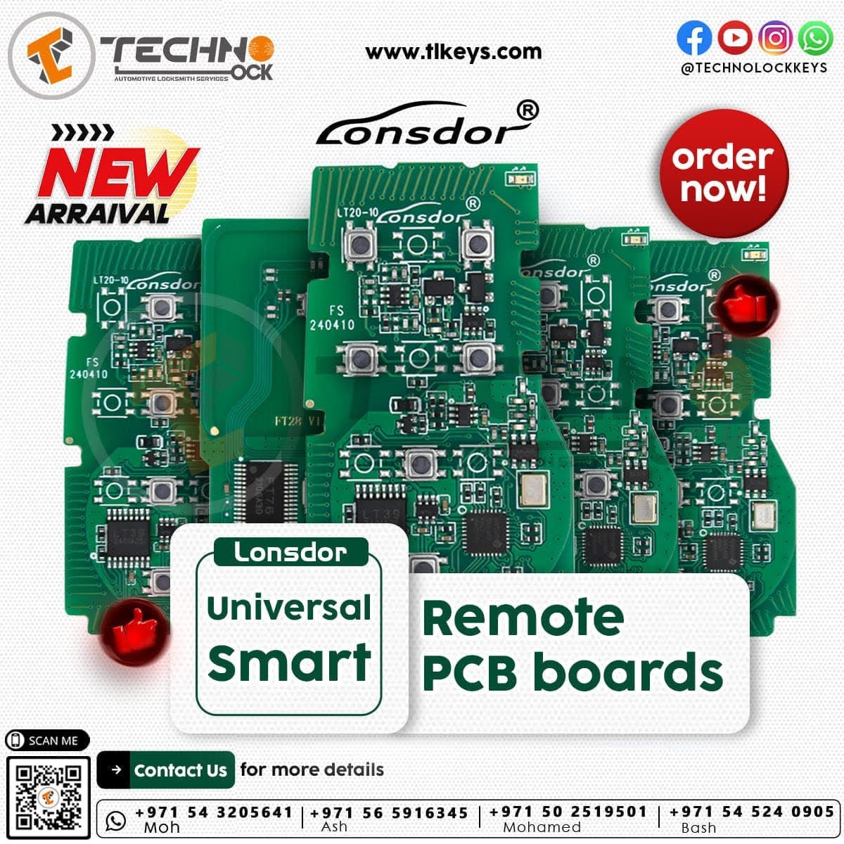 New Arrival LT20-10 Lonsdor Remote PCB Board