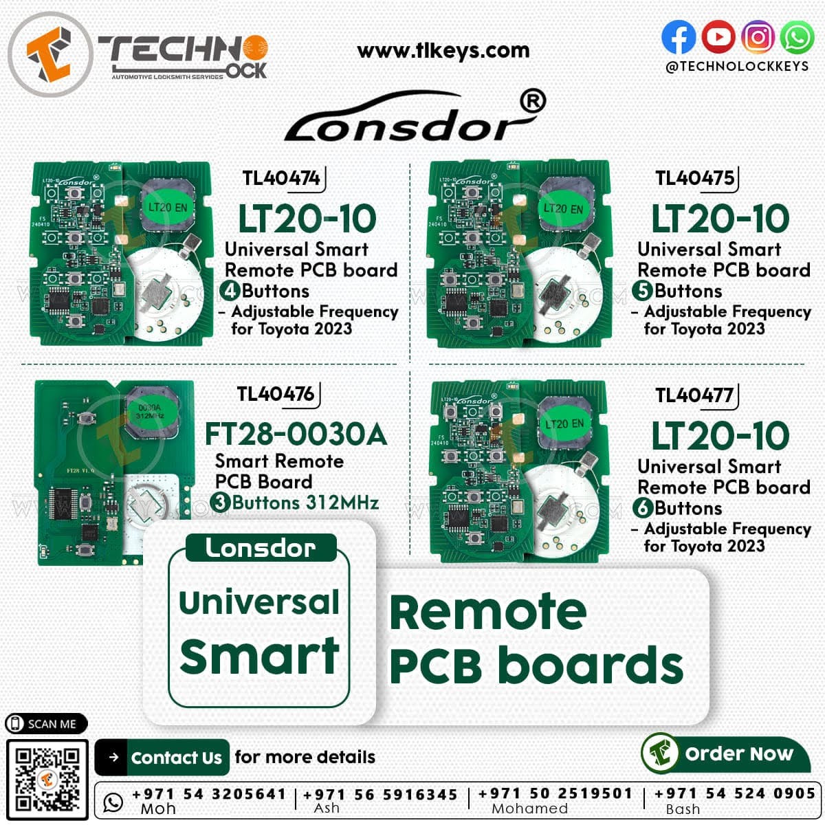 Order Now LT20-10 Lonsdor Remote PCB Board