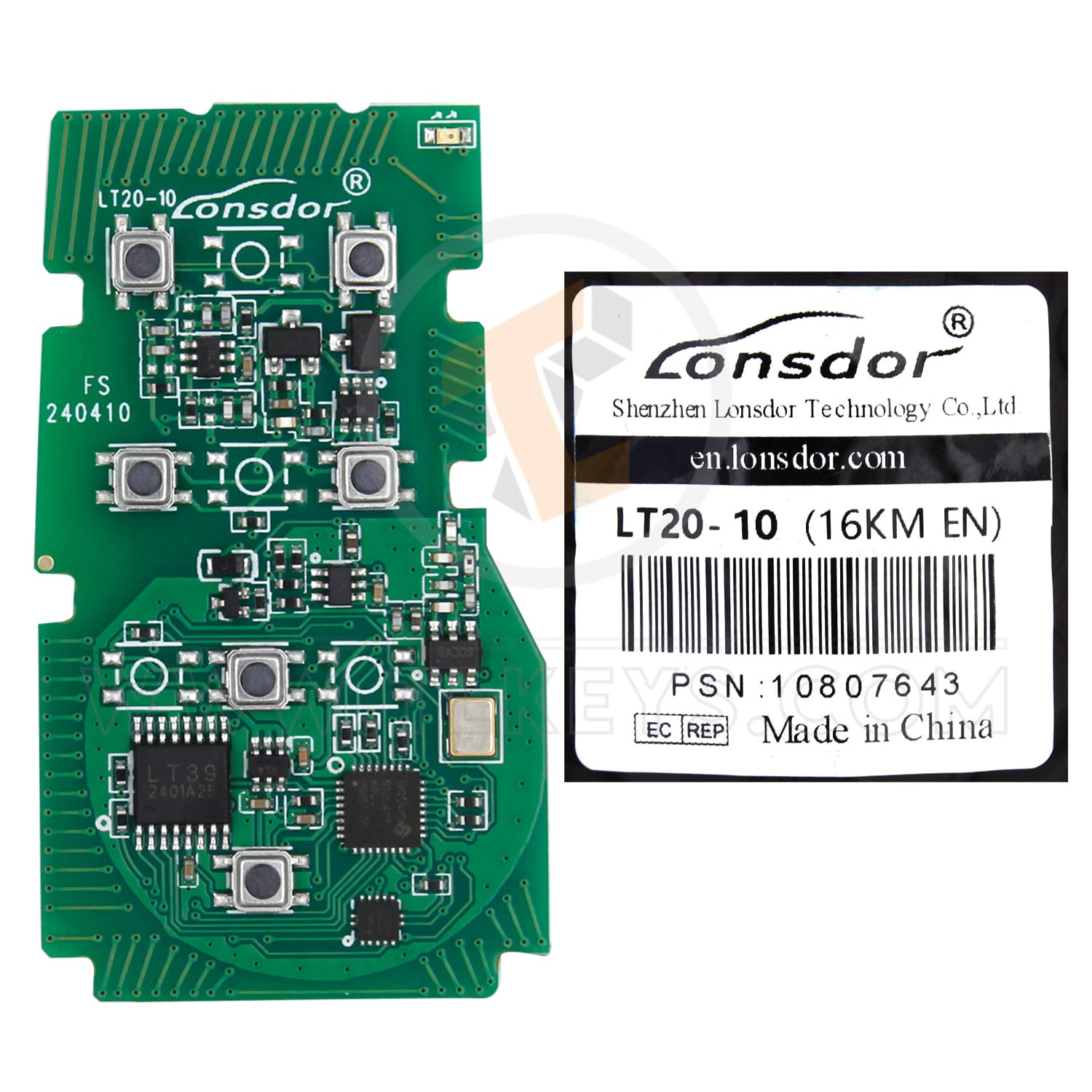 Lonsdor LT20-10 Universal Smart Remote PCB 6B Remote Type PCB