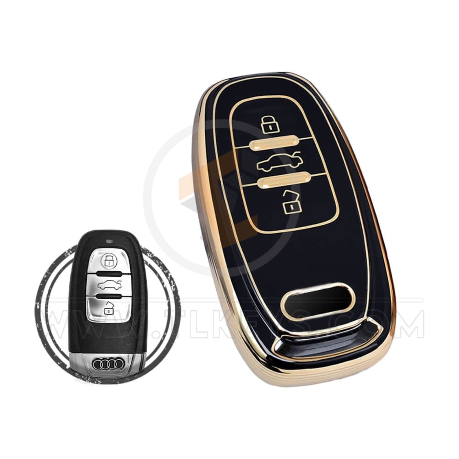 TPU Car Key Cover Case Compatible With Audi Smart Status Aftermarket