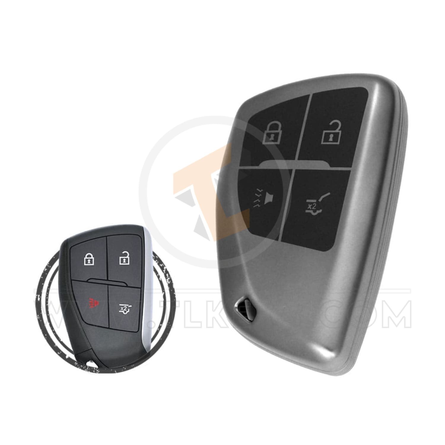 KeyMaster Replacement Remote Key Fob Shell Case For Chevy Suburban Tahoe 2014-2019 | Fits 6B Button, M3N-32337100