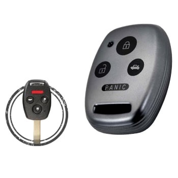 Honda Kafa Anahtar Uzaktan 4 Düğme SIYAH Metal için TPU Anahtar Kapağı Kılıfı