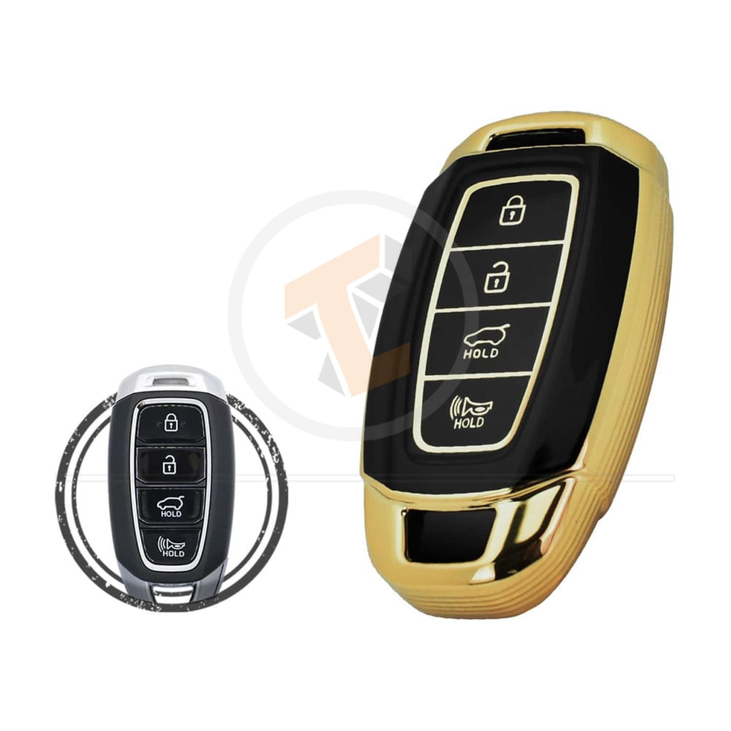 TPU Key Cover Case Protector For Hyundai Santa Fe Status Aftermarket
