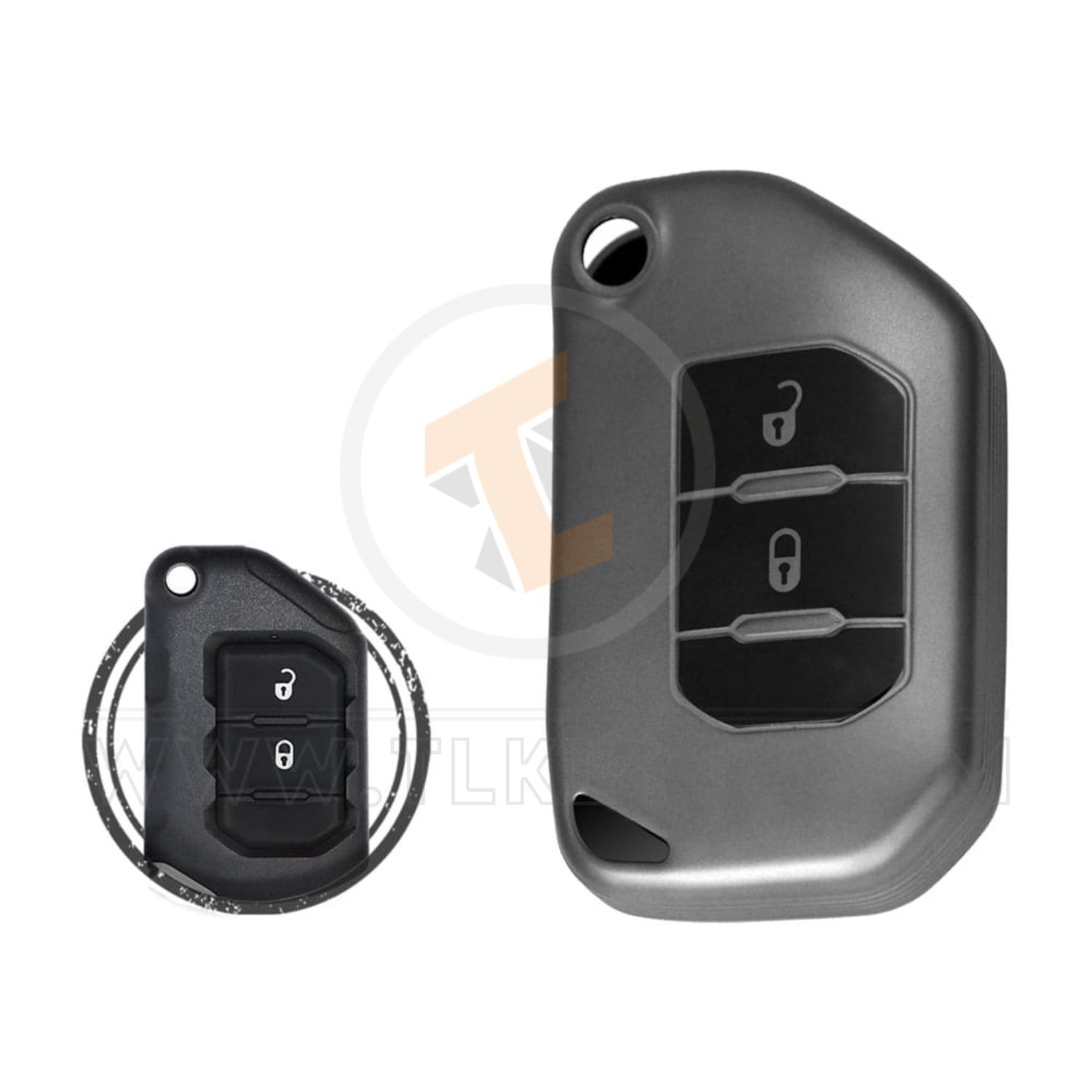 TPU Key Fob Cover Case For Jeep Wrangler Gladiator Buttons 2