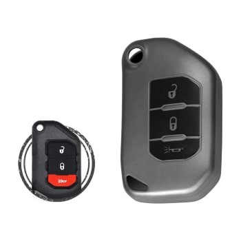 TPU Key Fob Cover Case For Jeep Wrangler Gladiator Smart Flip Key