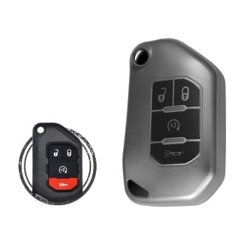 TPU Key Fob Cover Case For Jeep Wrangler Gladiator Smart Flip Key