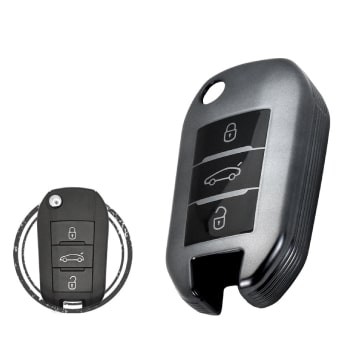 TPU Key Cover Case Peugeot 301 508 Citroen C-Elyse Remote Type FBS4 - thumbnail