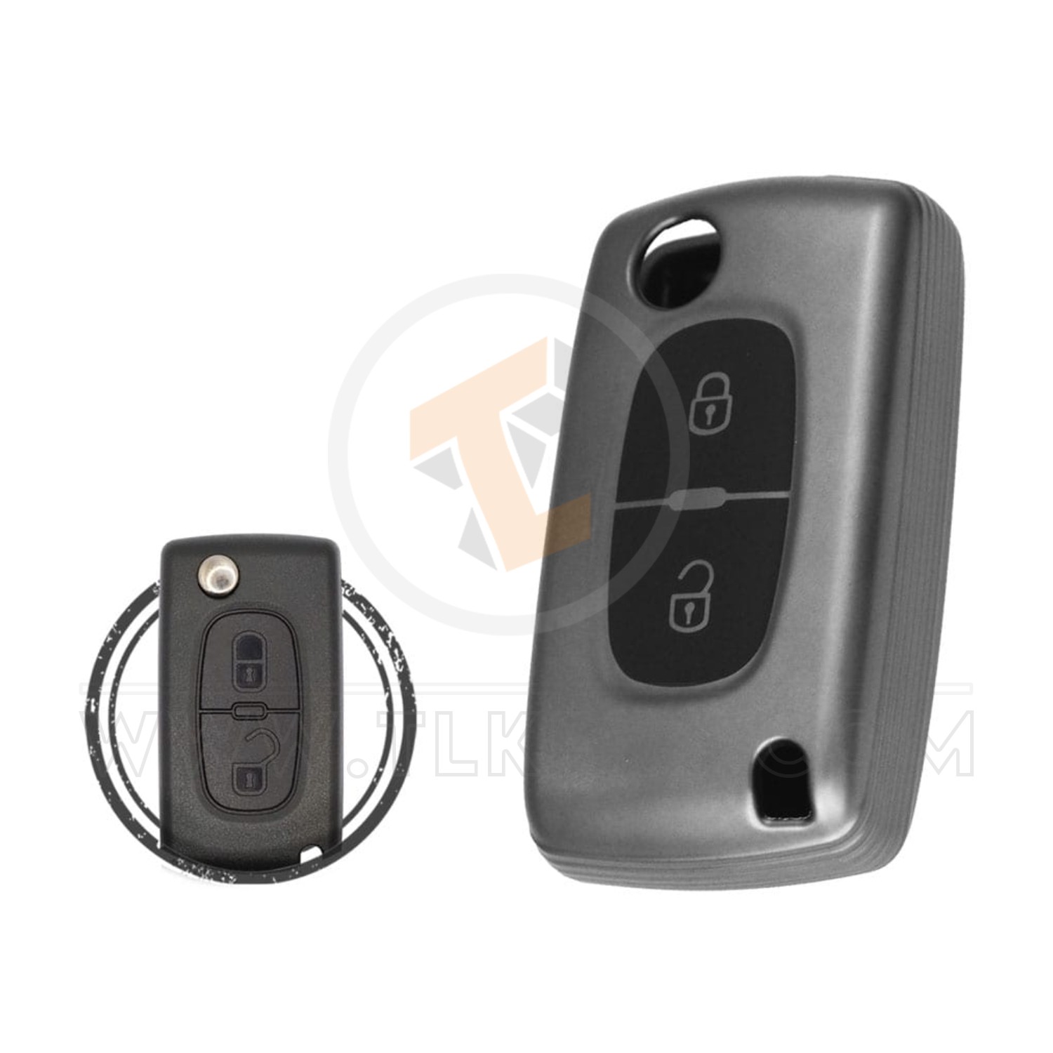 TPU Key Cover Case For Peugeot Flip Key Remote 2 Status Aftermarket