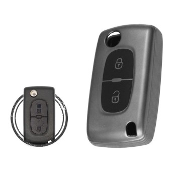 TPU Key Cover Case For Peugeot Flip Key Remote 2 Buttons 2 - thumbnail