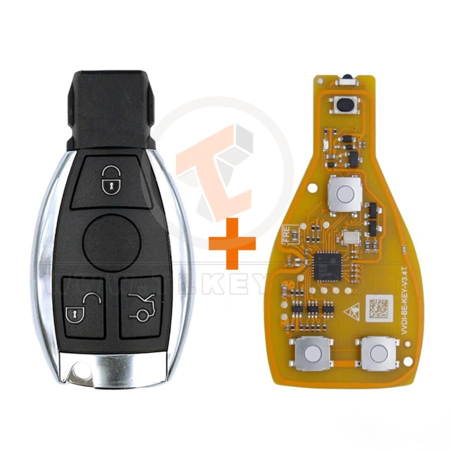 Xhorse Xhorse Mercedes BGA Chrome Remote Key 3 Buttons Xhorse Xhorse Mercedes BGA Chrome Remote Key 3 Buttons