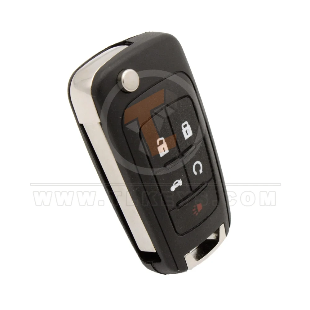 Chevrolet cruze 2010 2017 flip remote key 13531362 5 buttons 3d 2