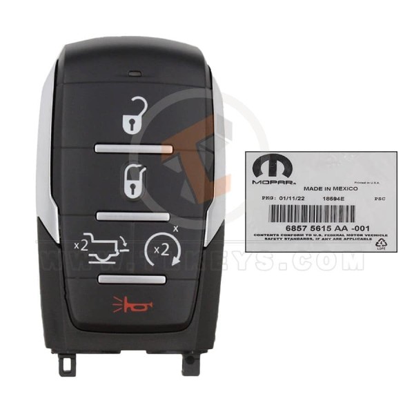 Genuine Dodge RAM 1500 TRX Smart Proximity 2019 2021 P/N: 68575615AA Frequency 433MHz