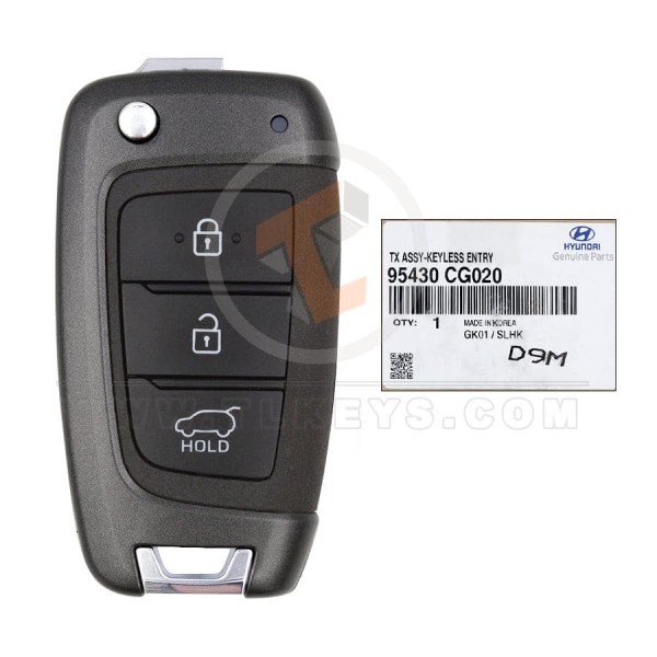 Véritable télécommande à clé rabattable Hyundai Staria 2021 P/N : 95430 CG020 Fréquence 433 MHz 433 MHz