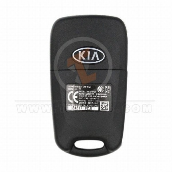 Control remoto con llave abatible genuina para Kia Sorento 2012 2014 P/N: 95430-2P910 Control remoto con llave abatible de 433 MHz