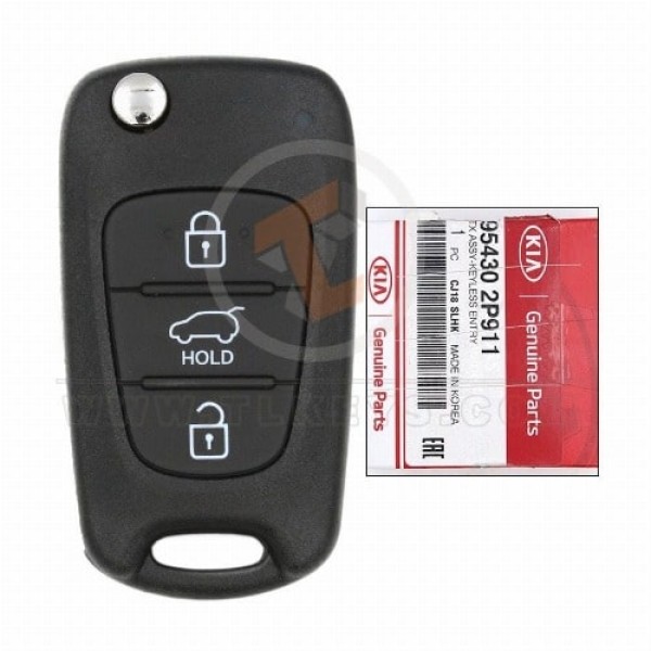 Mando a distancia original Kia Sorento Flip Key 2012 2014 P/N: 95430-2P910 433MHz Frecuencia 433MHz