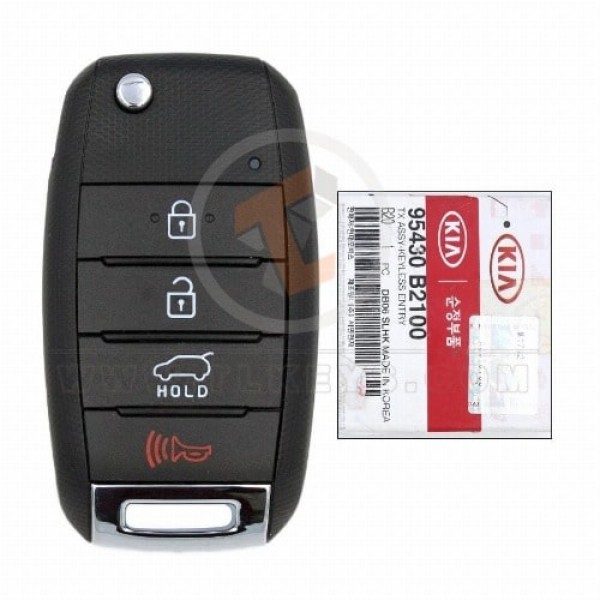 Genuine Kia Soul Flip Key Remote 2014 2019 P/N: 95430-B2100 433MHz Battery Type CR2032