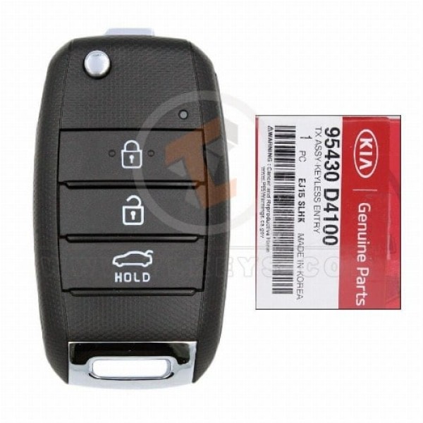 Genuine Kia Optima Flip Key Remote 2016 2019 P/N: 95430-D4100 433MHz Frequency 433MHz