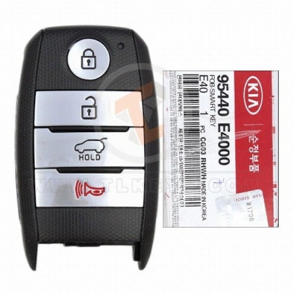 Genuine Kia Soul Smart Proximity 2015 2018 P/N: 95440 E4000 433MHz Buttons 4