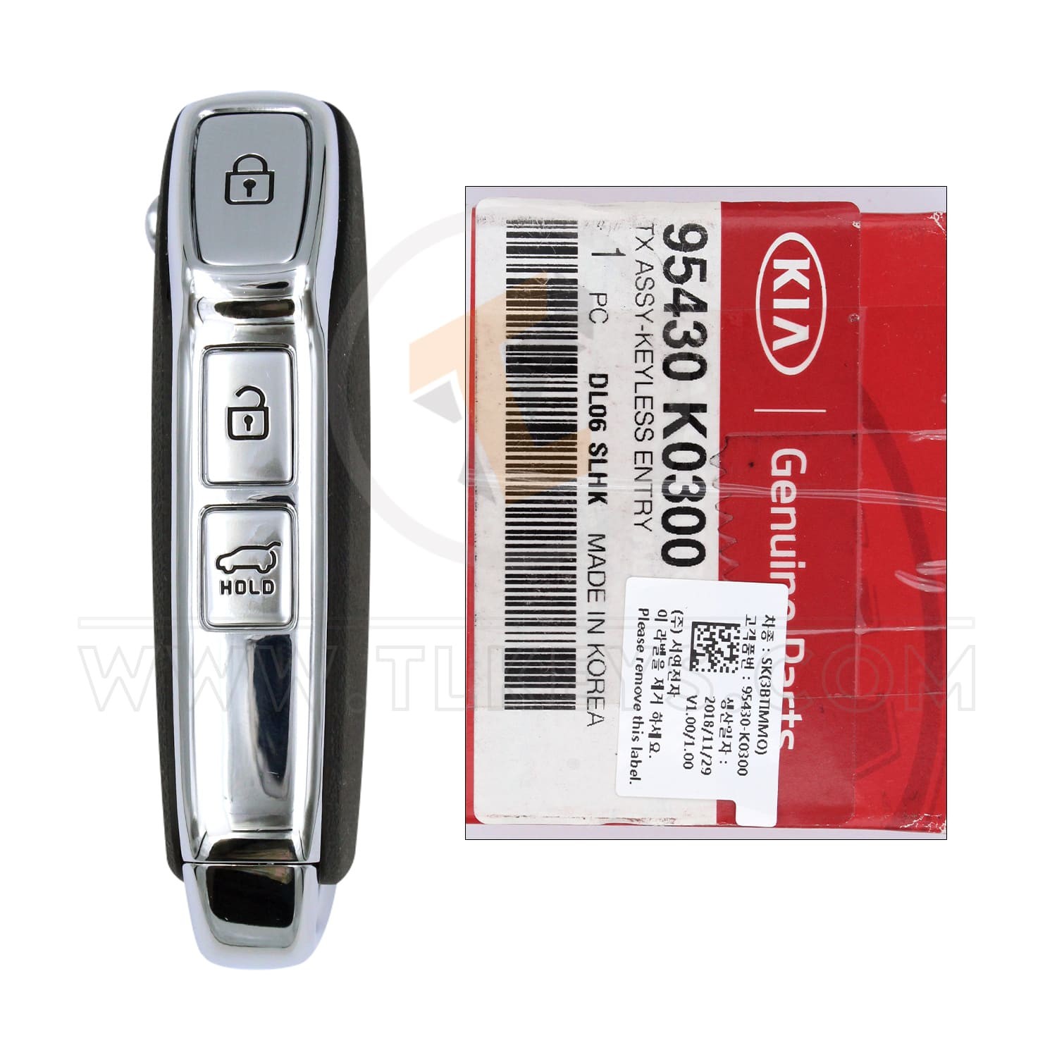 Véritable clé à distance Kia Soul 2020 2021 P/N : 95430-K0300 433 MHz Puce de transpondeur HITAG AES