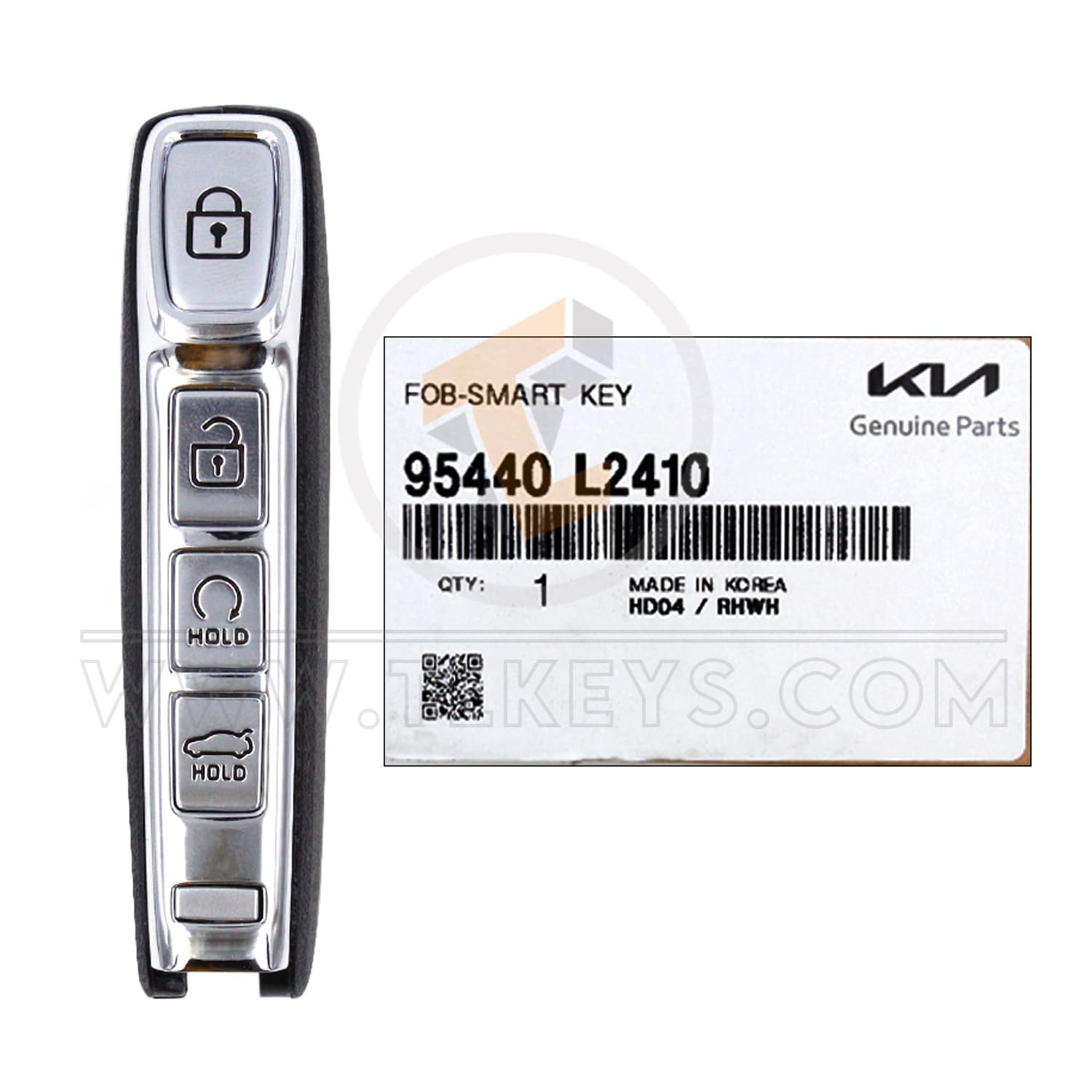 Véritable Kia K5 Smart Proximity 2021 P/N : 95440-L2410 433 MHz 4 boutons Type de batterie CR2032